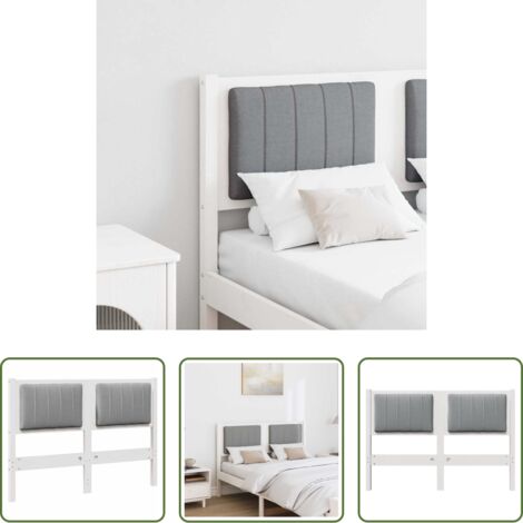 Testiera in legno -  Testiera imbottita con testiera Bianco 120 cm Pino massello