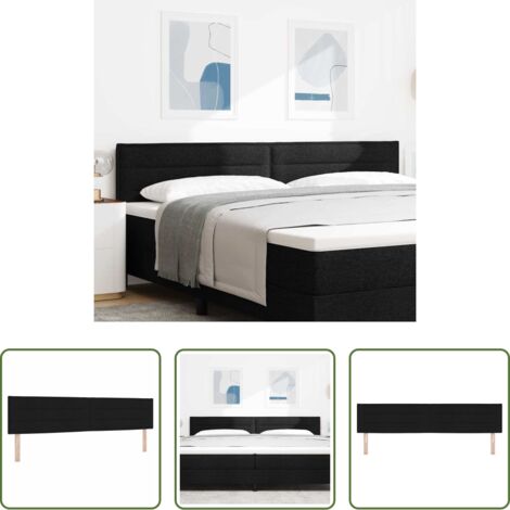 Testiera in legno -  Testiera Nero 200 cm Tessuto