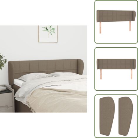 Testiera in legno - vidaXL Testiera ad Orecchio Tortora 147x23x78/88 cm in Tessuto -