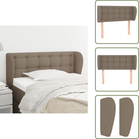 Testiera in legno - vidaXL Testiera ad Orecchio Tortora 83 x 23 x 78/88 cm in Tessuto -