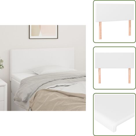 Testiera in legno - vidaXL Testiera Bianco 100x5x78/88 cm in Similpelle -