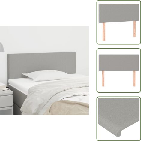 Testiera in legno - vidaXL Testiera Grigio Chiaro 90x5x78/88 cm in Tessuto -
