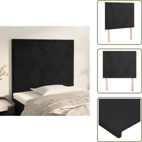 Testiera in legno - vidaXL Testiera Nera 90x5x118/128 cm Velluto -