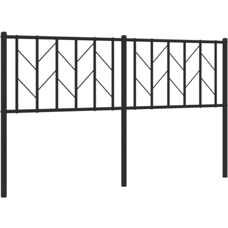 Testiera in Metallo Nero 150 cm vidaXL