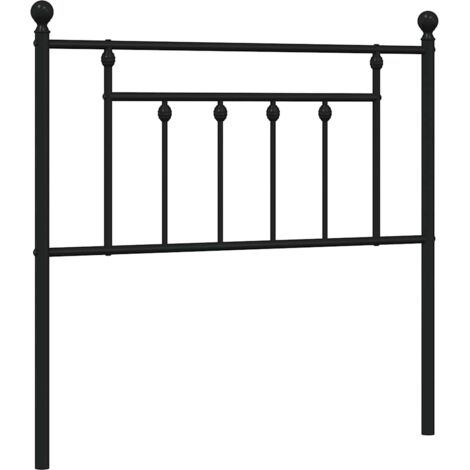 Testiera in Metallo Nero 90 cm vidaXL