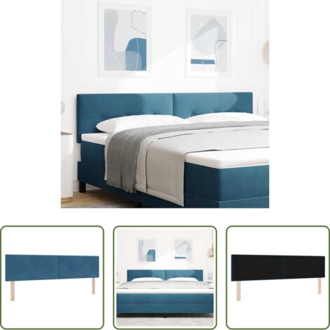 Testiera in pelle sintetica -  Testiera Blu Scuro 180 cm Velluto