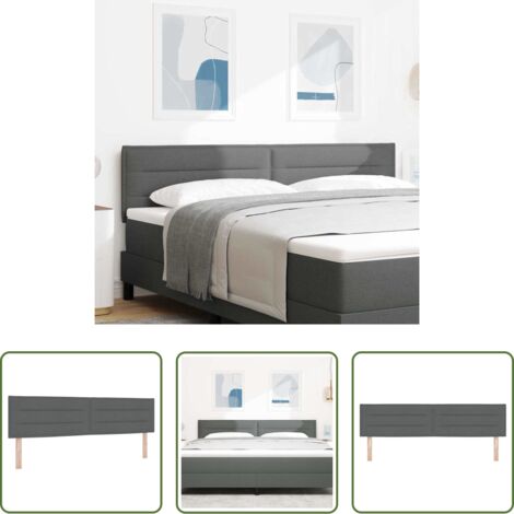 Testiera in pelle sintetica -  Testiera Grigio scuro 180 cm Tessuto
