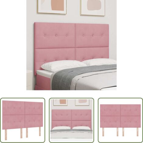 Testiera in Pelle Sintetica -  Testiera Rosa 160 cm Velluto