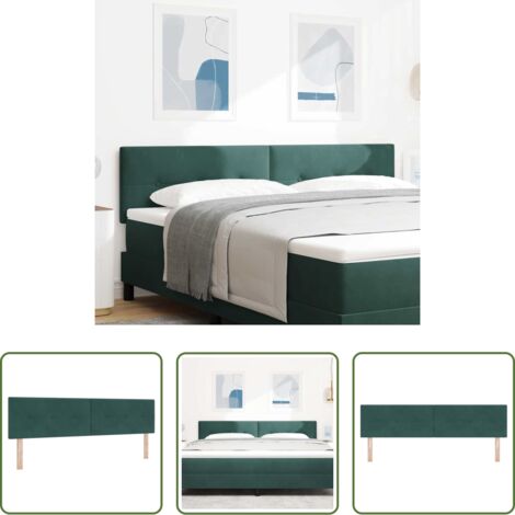 Testiera in pelle sintetica -  Testiera Verde Scuro 180 cm Velluto