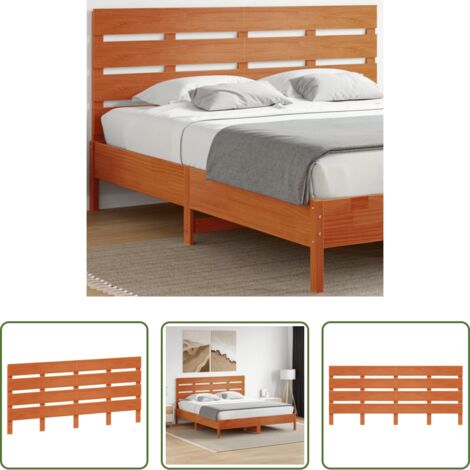Testiera in pino -  Testiera Marrone Cera 180 cm in Legno Massello di Pino