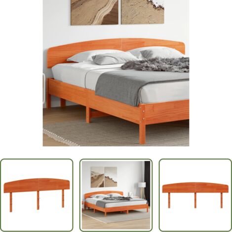 Testiera in pino -  Testiera Marrone Cera 180 cm in Legno Massello di Pino
