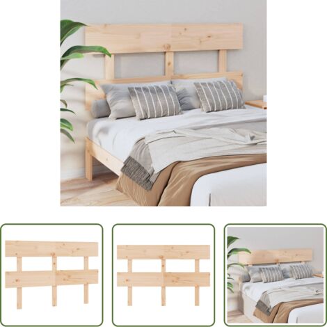 Testiera in pino -  Testiera per Letto 124x3x81 cm in Legno Massello di Pino