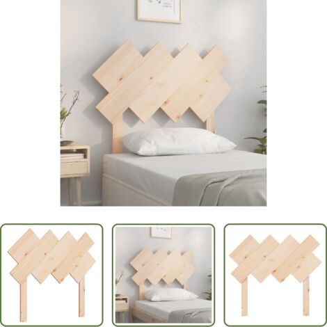 Testiera in pino -  Testiera per Letto 92x3x81 cm in Legno Massello di Pino