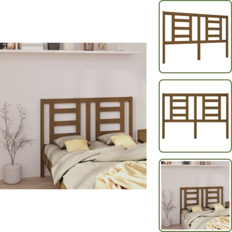 Testiera in pino - vidaXL Testiera per Letto ambra 146x4x100 cm in Legno Massello di Pino -