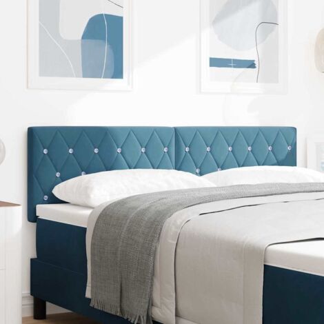 Testiera in Velluto con testiera Blu scuro 140 cm Velluto vidaXL