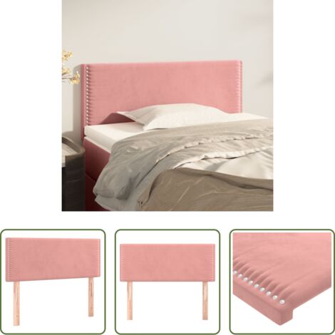 Testiera in Velluto -  Testiera Rosa 100x5x78/88 cm in Velluto