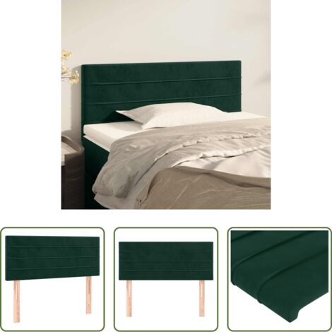 Testiera in velluto -  Testiera Verde Scuro 100x5x78/88 cm in Velluto