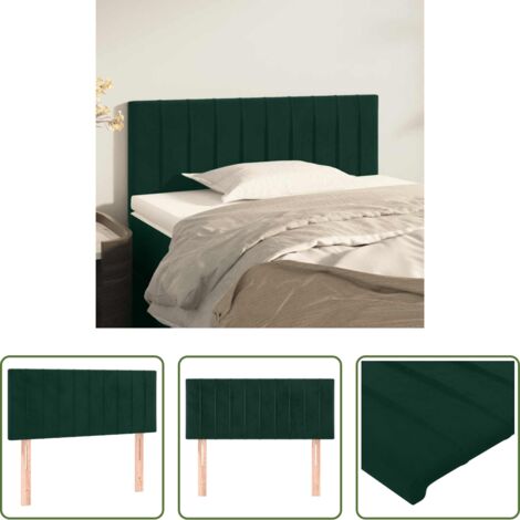 Testiera in velluto -  Testiera Verde Scuro 100x5x78/88 cm in Velluto