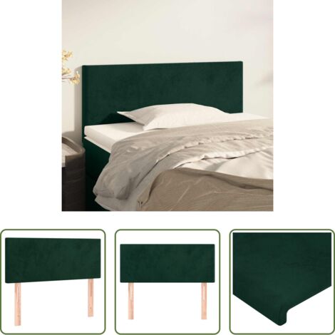 Testiera in velluto -  Testiera Verde Scuro 100x5x78/88 cm in Velluto