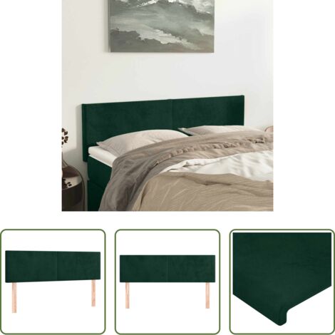 Testiera in velluto -  Testiera Verde Scuro 144x5x78/88 cm in Velluto