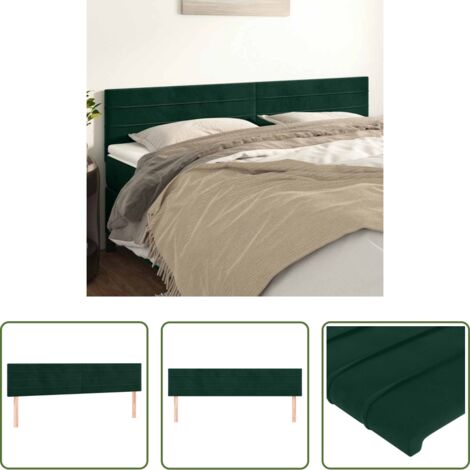 Testiera in velluto -  Testiera Verde Scuro 160x5x78/88 cm in Velluto