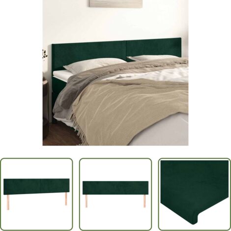 Testiera in velluto -  Testiera Verde Scuro 160x5x78/88 cm in Velluto