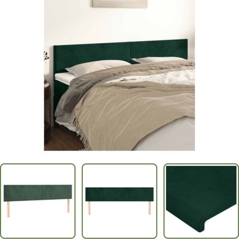 Testiera in velluto -  Testiera Verde Scuro 200x5x78/88 cm in Velluto
