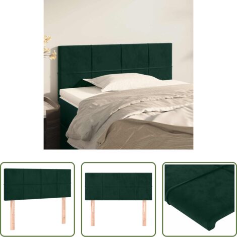 Testiera in velluto -  Testiera Verde Scuro 80x5x78/88 cm in Velluto