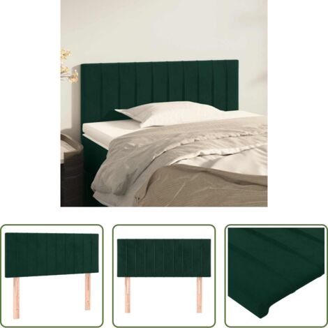 Testiera in velluto -  Testiera Verde Scuro 80x5x78/88 cm in Velluto
