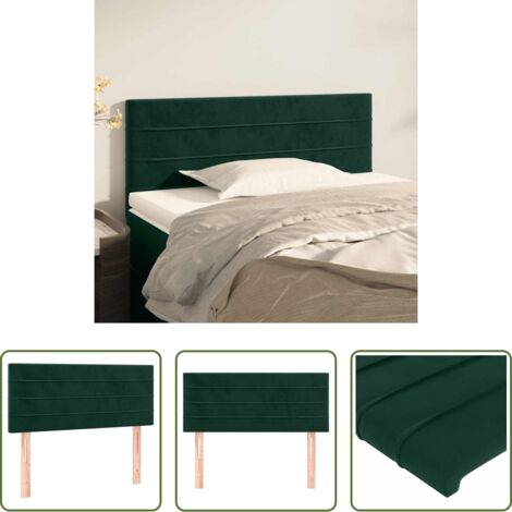 Testiera in velluto -  Testiera Verde Scuro 80x5x78/88 cm in Velluto