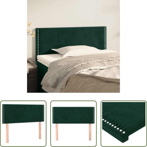 Testiera in velluto -  Testiera Verde Scuro 80x5x78/88 cm in Velluto