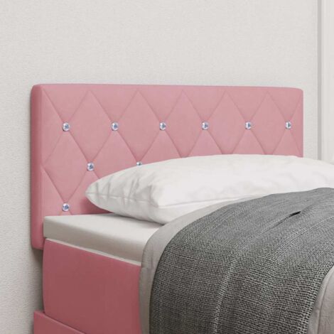 Testiera LED con luci a strisce a LED Rosa 80 cm Velluto vidaXL