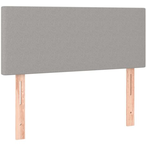Testiera letto accessorio arredo camera da letto 100 x 5 x 78/88 cm tessuto grigio chiaro TDL0203232
