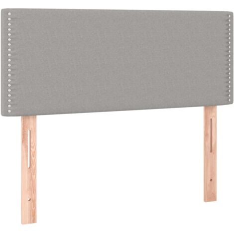 Testiera letto accessorio arredo camera da letto 100 x 5 x 78/88 cm tessuto grigio chiaro TDL0203234