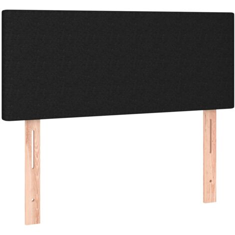 Testiera letto accessorio arredo camera da letto 80 x 5 x 78/88 cm tessuto nero TDL0202115