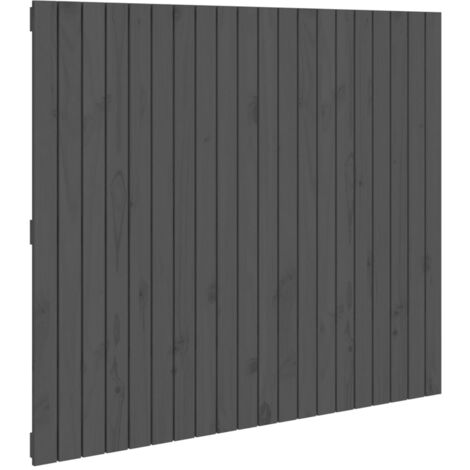 Testiera letto accessorio camera da letto pensile stile pallet 127,5 x 3 x 110 cm legno massello grigio TDL0202666