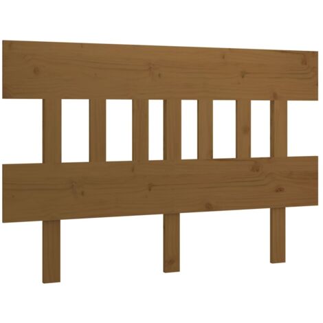 Testiera Letto ambra 203,5x3x81 cm in Legno Massello di Pino vidaXL