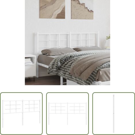 Testiera letto bianca -  Testiera di Ricambio in Metallo Bianco 160 cm