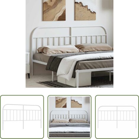 Testiera letto bianca -  Testiera di Ricambio in Metallo Bianco 180 cm
