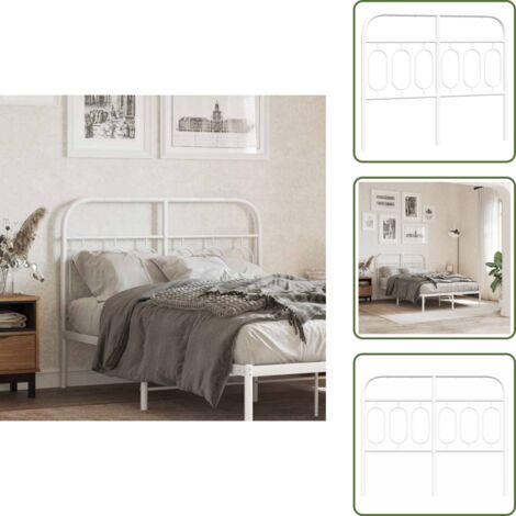 Testiera letto bianca - vidaXL Testiera di Ricambio in Metallo Bianco 120 cm - Testiera letto 120 cm