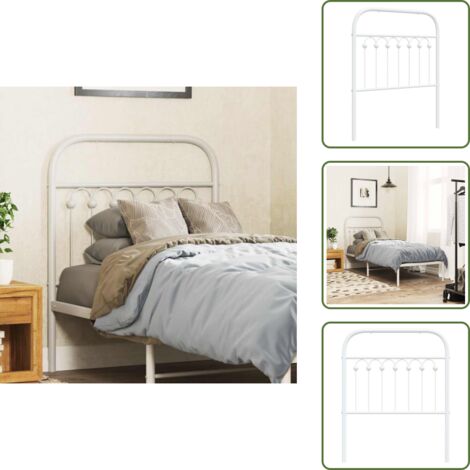 Testiera letto bianca - vidaXL Testiera di Ricambio in Metallo Bianco 75 cm - Testiera letto 75 cm