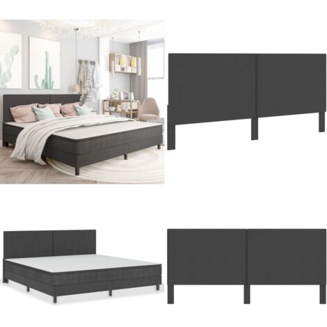 Testiera Letto Grigio Scuro in Tessuto 200x200 cm - Testiera in tessuto - Testiera per letto 200x200 cm