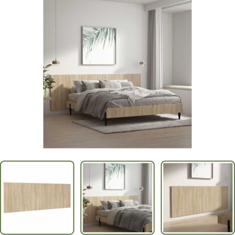 Testiera letto in legno multistrato -  Testiera Letto Rovere Sonoma 240x1,5x80 cm Legno Ingegnerizzato