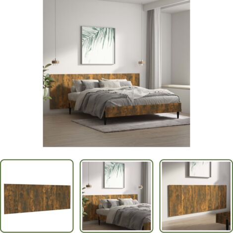 Testiera letto in legno -  Testiera Letto Rovere Fumo 240x1,5x80 cm in Legno Multistrato