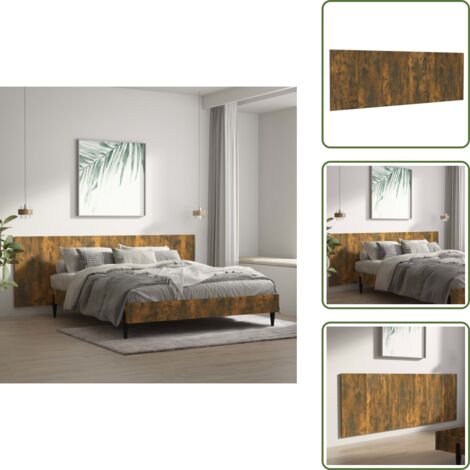Testiera letto in Rovere Fumo - vidaXL Testiera Letto Rovere Fumo 240x1,5x80 cm in Legno Multistrato -