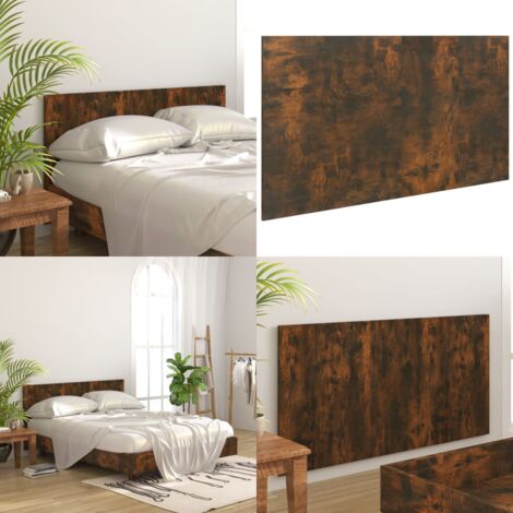 Testiera Letto Rovere Fumo 160x1,5x80 cm in Legno Multistrato - Testiera in legno - Testiera per letto senza testata