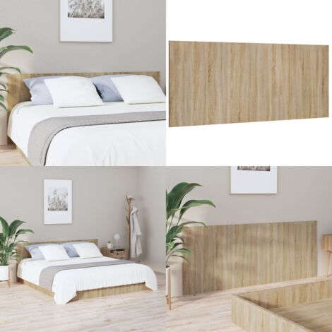 Testiera Letto Rovere Sonoma 200x1,5x80 cm in Legno Multistrato - Testiera letto Rovere Sonoma - Testiera letto per letti senza testata