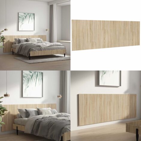Testiera Letto Rovere Sonoma 240x1,5x80 cm Legno Ingegnerizzato - Testiera letto in legno multistrato - Testiera letto in Rovere Sonoma