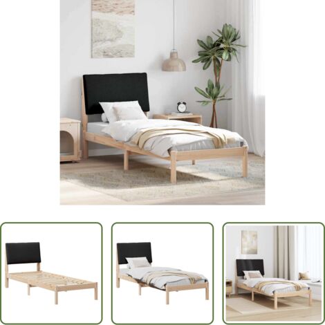 Testiera letto -  Struttura del Letto con testiera Marrone e nero 75 x 190 cm