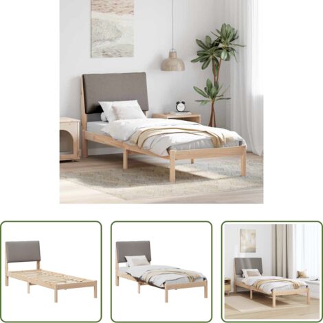 Testiera letto -  Struttura del Letto con testiera Marrone e taupe 80 x 200 cm